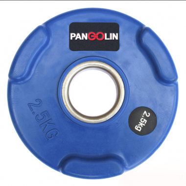 Синий обрезиненный олимпийский диск Pangolin Fitness WP074, 2,5 кг